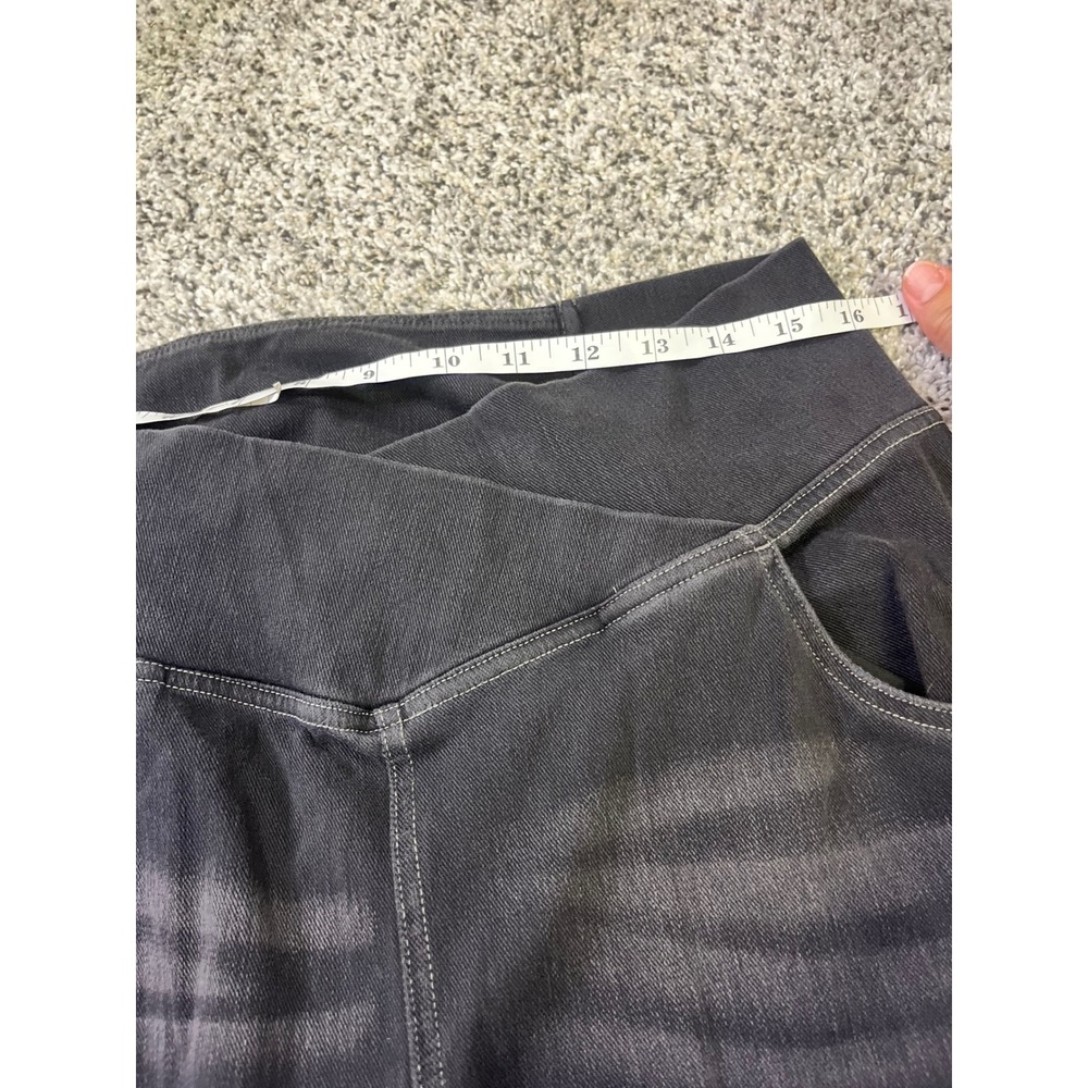 Halara Flex Crossover Waist Flare Jeans Charcoal Faded Black Womens XL NEW - Picture 4 of 10